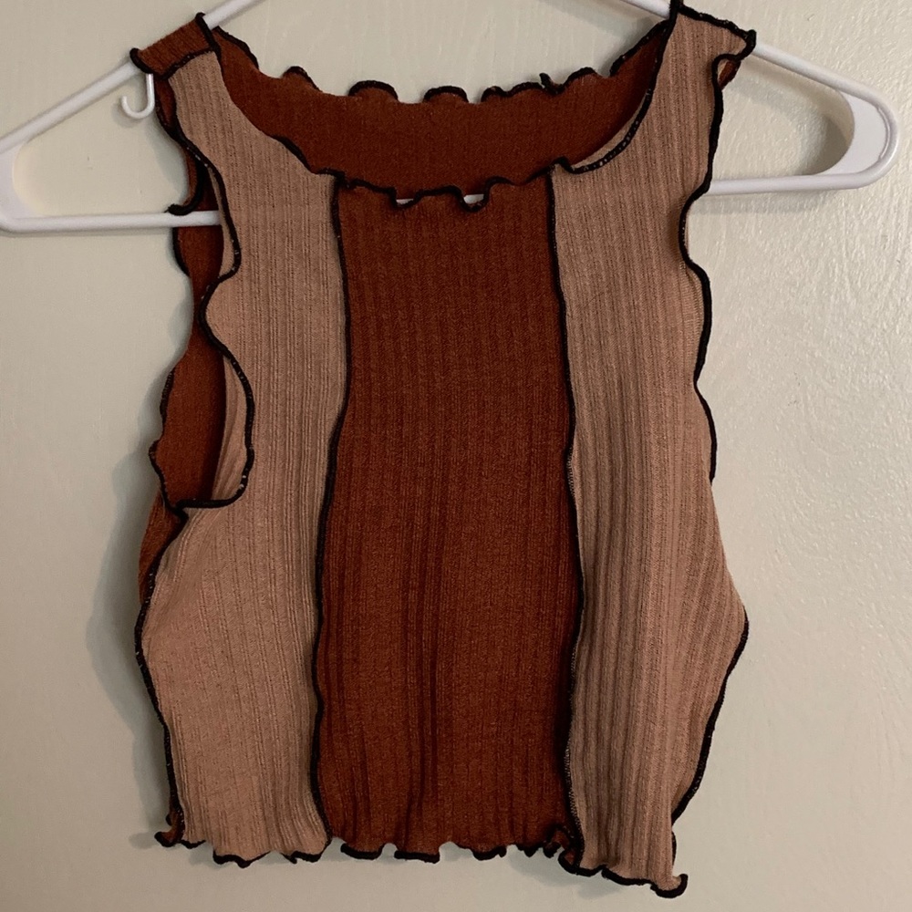 Tight fitted brown top